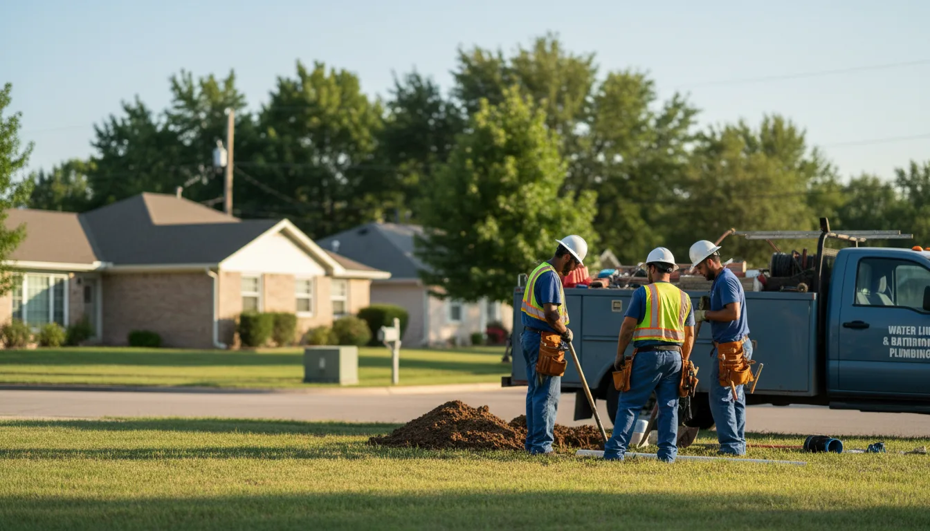 Residential water line and bathroom plumbing service in Golden, MS